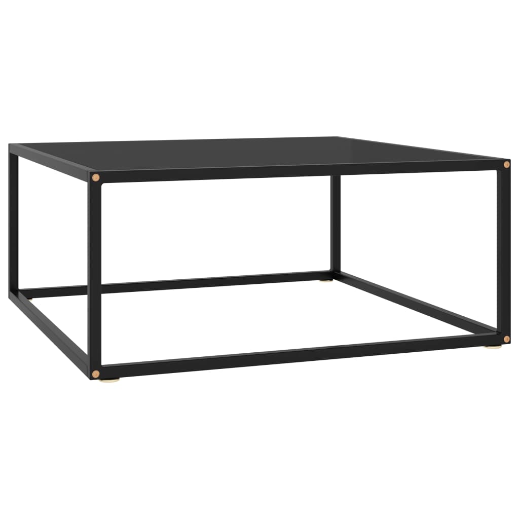 vidaXL Coffee Table | Black | Tempered glass, powder-coated steel