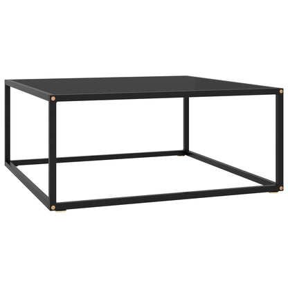 vidaXL Coffee Table | Black | Tempered glass, powder-coated steel