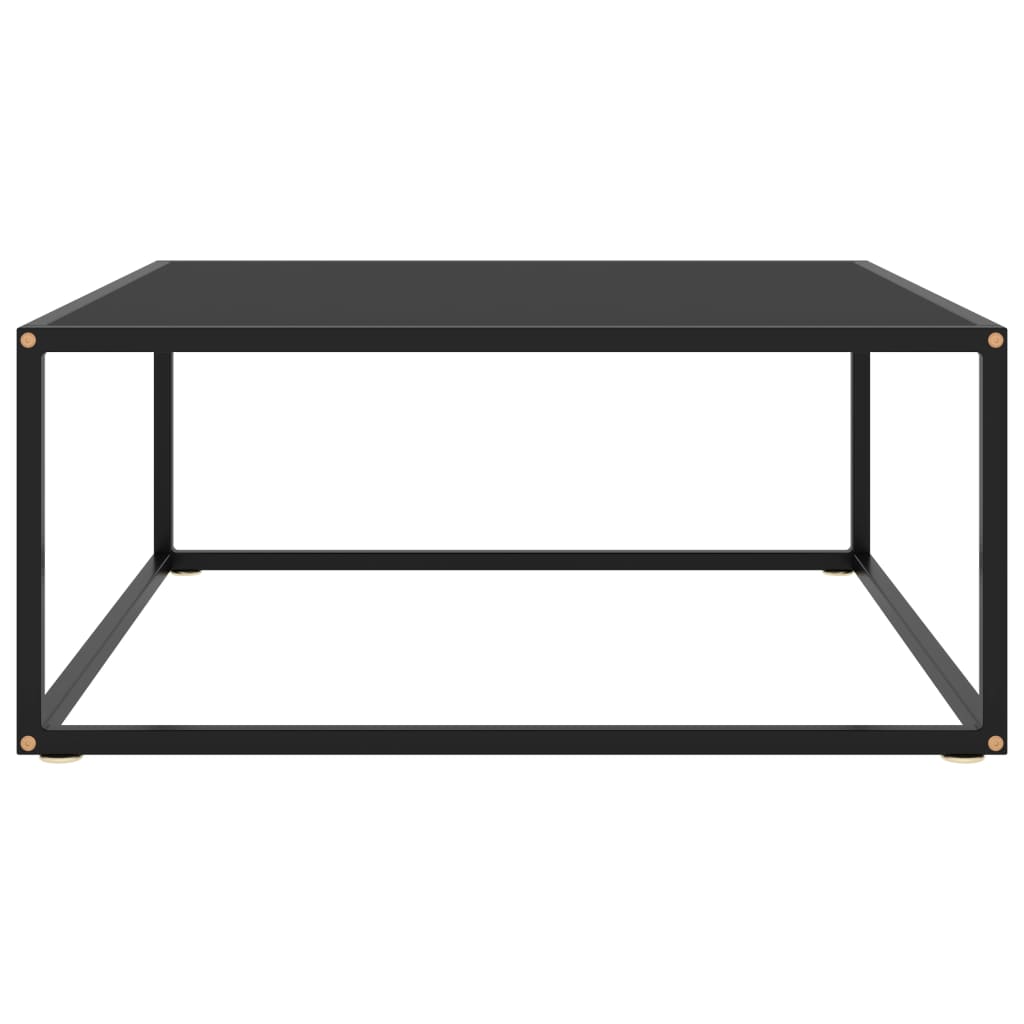 vidaXL Coffee Table | Black | Tempered glass, powder-coated steel