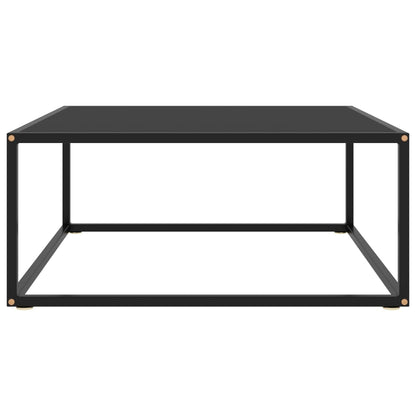 vidaXL Coffee Table | Black | Tempered glass, powder-coated steel