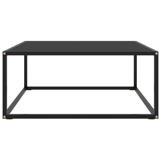 vidaXL Coffee Table | Black | Tempered glass, powder-coated steel