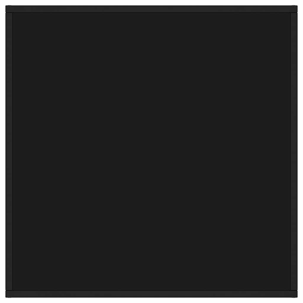 322876 vidaXL Coffee Table Black with Black Glass 80x80x35 cm