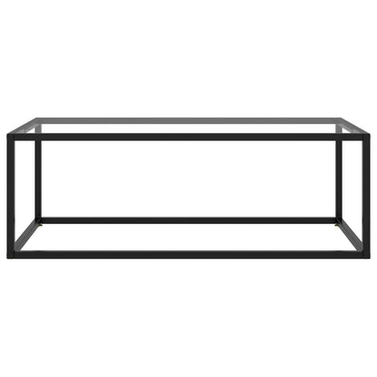 vidaXL Coffee Table Black with Tempered Glass 100x50x35 cm