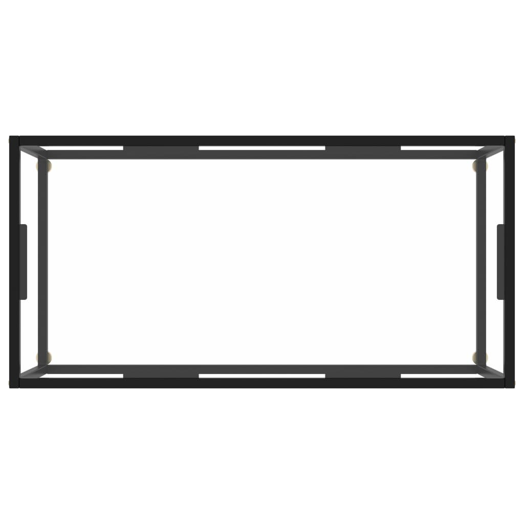 vidaXL Coffee Table Black with Tempered Glass 100x50x35 cm