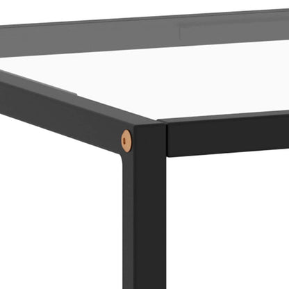 322879 vidaXL Coffee Table Black with Tempered Glass 100x50x35 cm