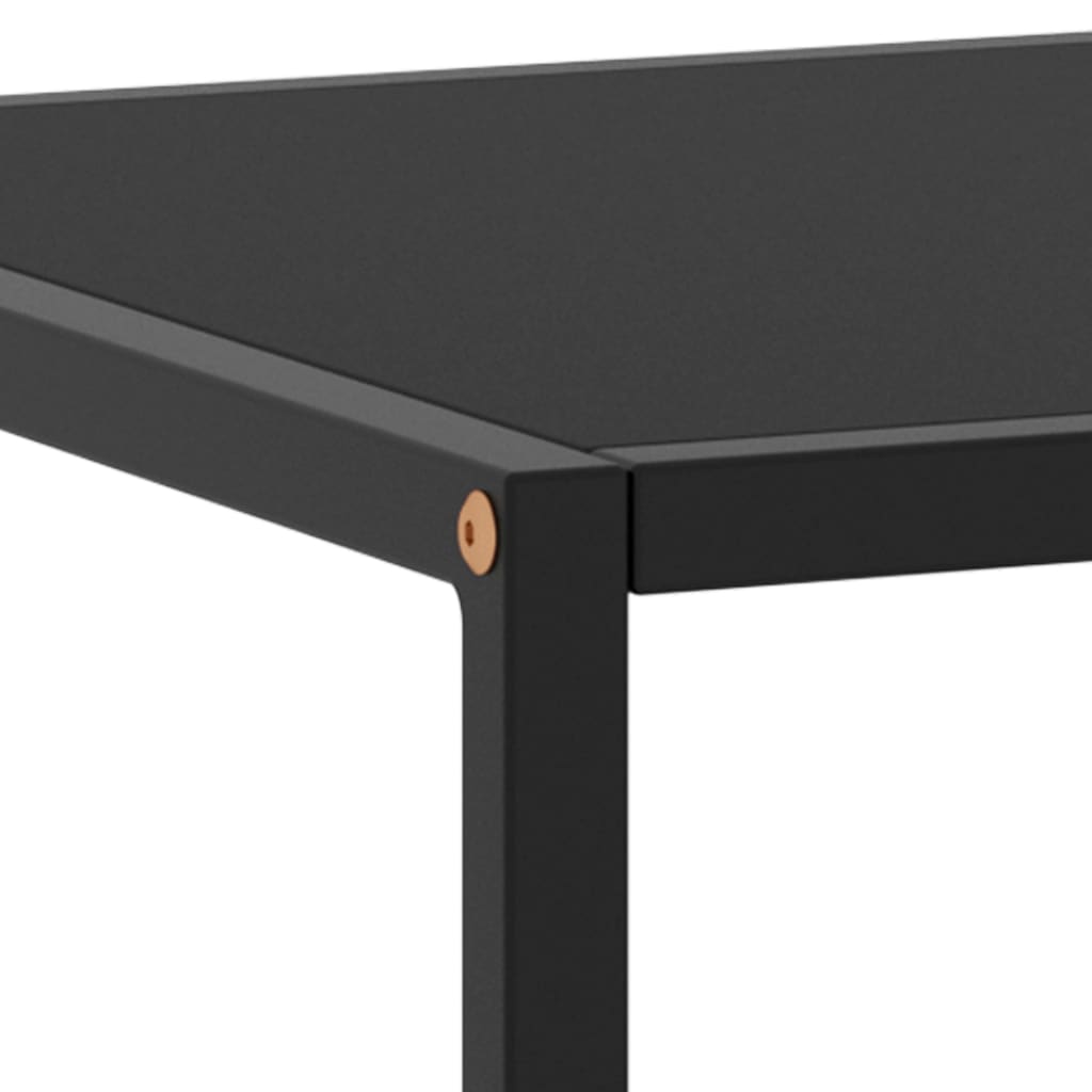 vidaXL Coffee Table | Black | Tempered Glass, Powder-Coated Steel | Medium