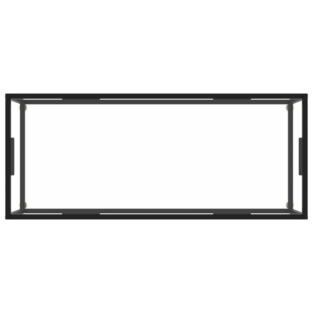 vidaXL Coffee Table Black with Tempered Glass 120x60x35 cm