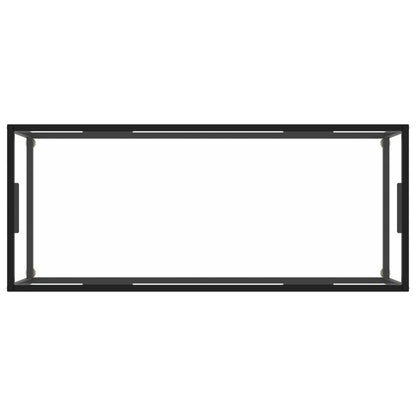 vidaXL Coffee Table Black with Tempered Glass 120x60x35 cm