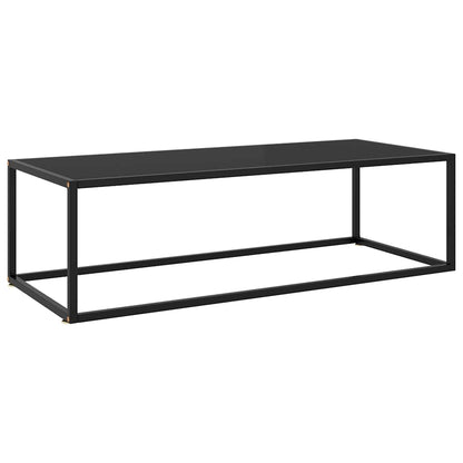 vidaXL Coffee Table Black with Black Glass 120x60x35 cm