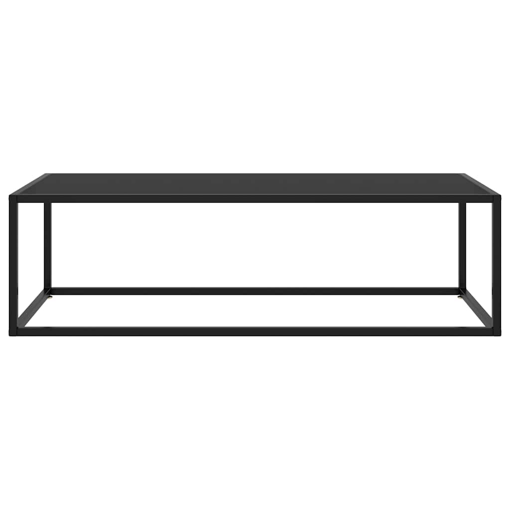 vidaXL Coffee Table Black with Black Glass 120x60x35 cm