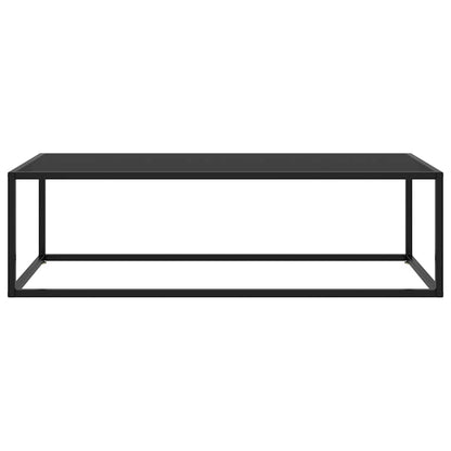 vidaXL Coffee Table Black with Black Glass 120x60x35 cm