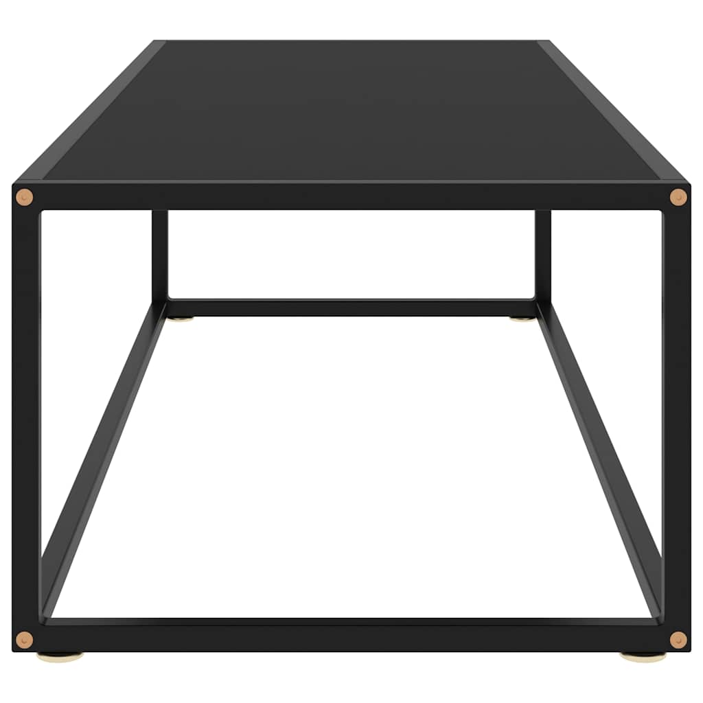 vidaXL Coffee Table Black with Black Glass 120x60x35 cm