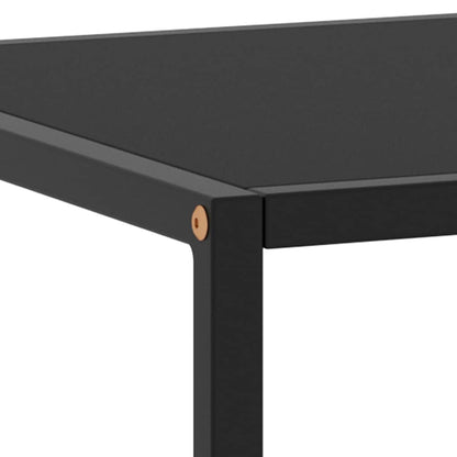 vidaXL Coffee Table Black with Black Glass 120x60x35 cm