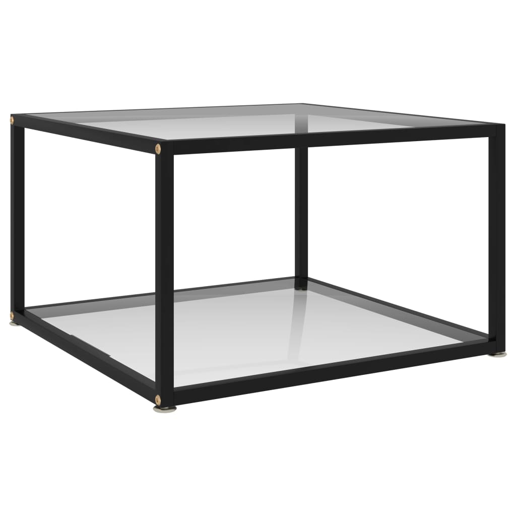 vidaXL Coffee Table Transparent 60x60x35 cm Tempered Glass