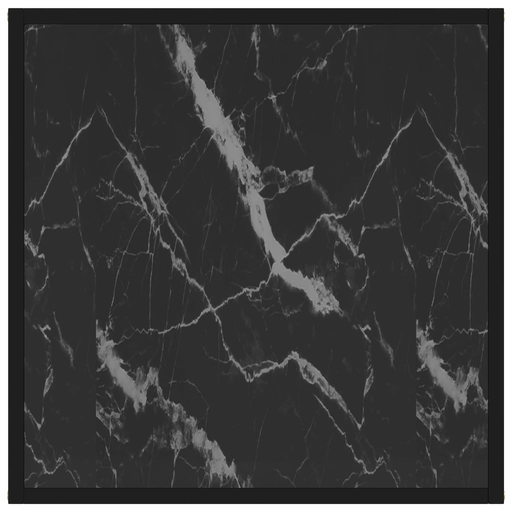vidaXL Coffee Table Black 60x60x35 cm Tempered Glass