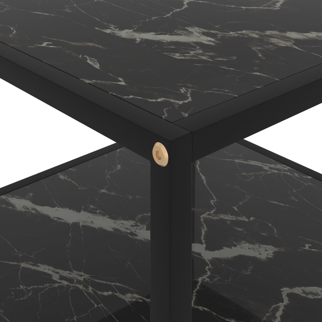 vidaXL Coffee Table Black 60x60x35 cm Tempered Glass