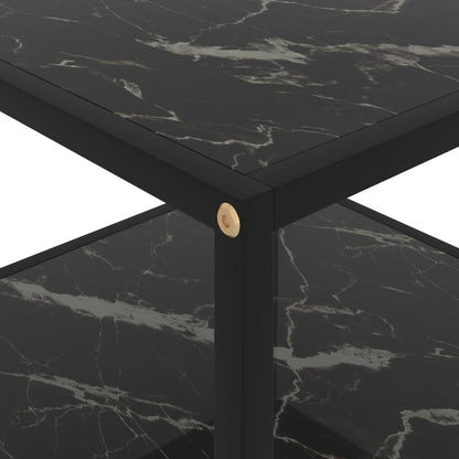 vidaXL Coffee Table Black 60x60x35 cm Tempered Glass