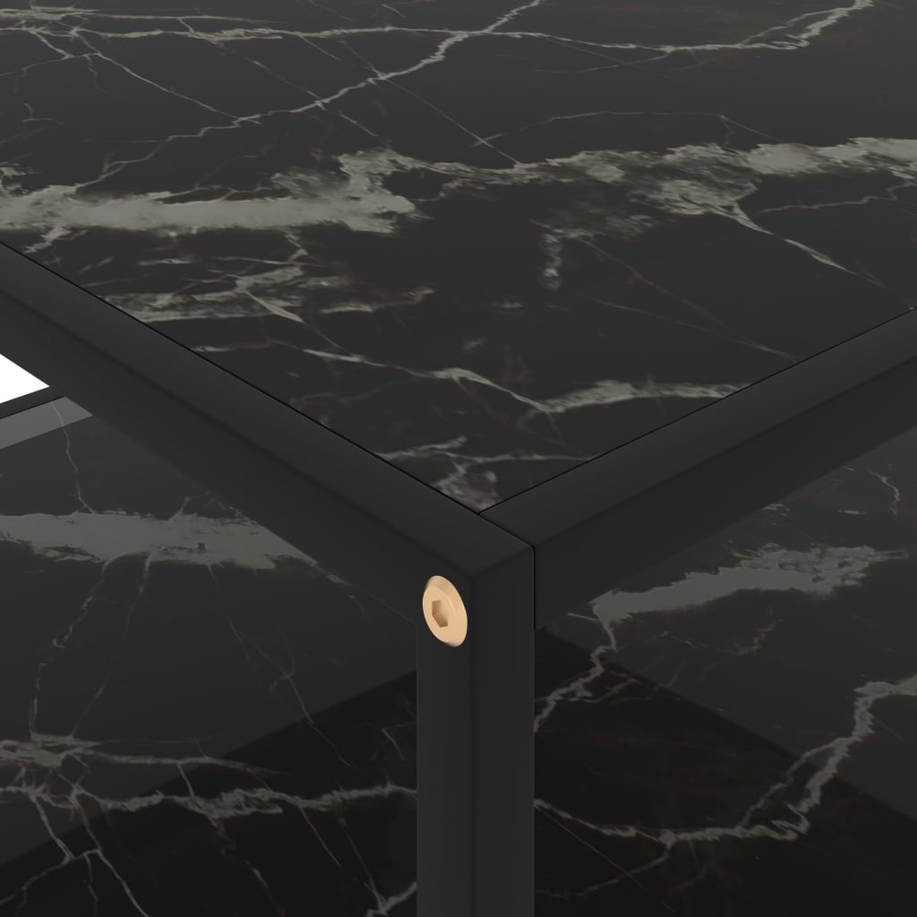 vidaXL Coffee Table Black 80x80x35 cm Tempered Glass