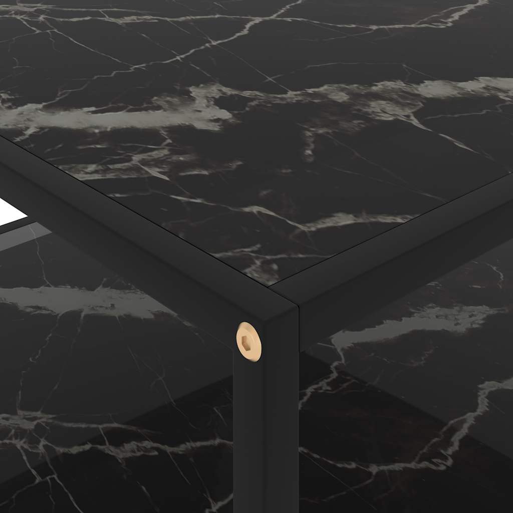 322895 vidaXL Coffee Table Black 80x80x35 cm Tempered Glass