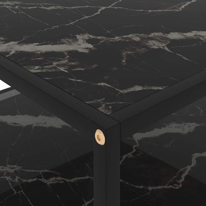 322895 vidaXL Coffee Table Black 80x80x35 cm Tempered Glass
