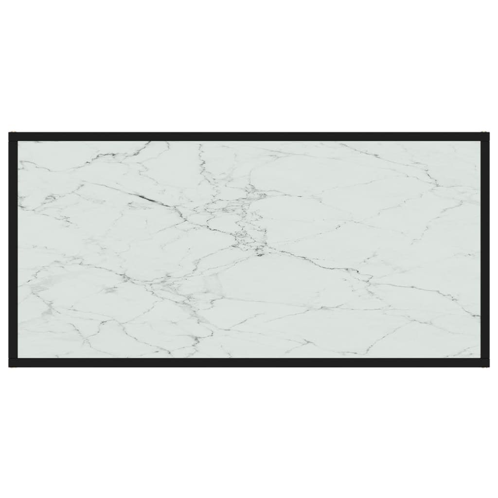 vidaXL Coffee Table White 100x50x35 cm Tempered Glass