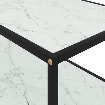 vidaXL Coffee Table White 100x50x35 cm Tempered Glass