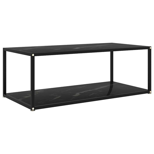 322900 vidaXL Coffee Table Black 100x50x35 cm Tempered Glass