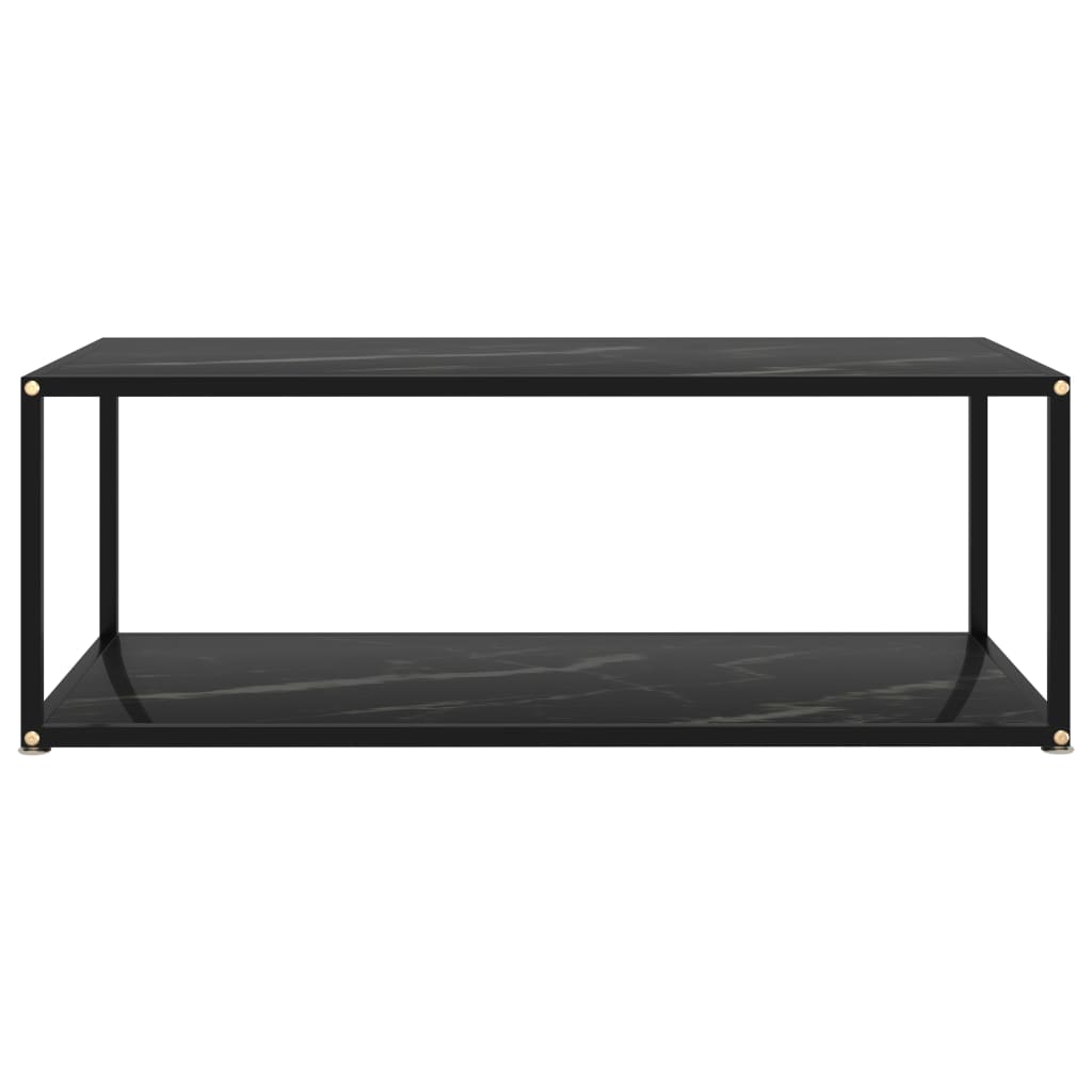 vidaXL Coffee Table Black 100x50x35 cm Tempered Glass