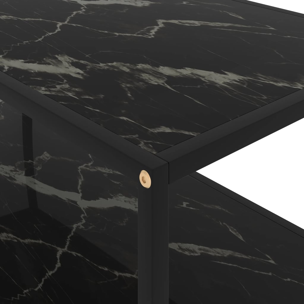 vidaXL Coffee Table Black 100x50x35 cm Tempered Glass