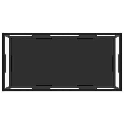 vidaXL Coffee Table Transparent and Black 100x50x35 cm Tempered Glass