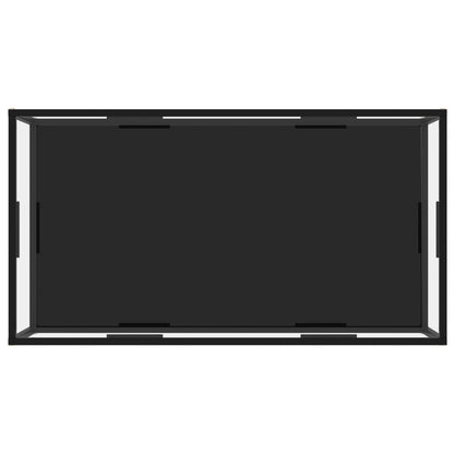 vidaXL Coffee Table Transparent and Black 120x60x35 cm Tempered Glass