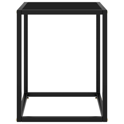322908 vidaXL Coffee Table Black with Black Glass 40x40x50 cm