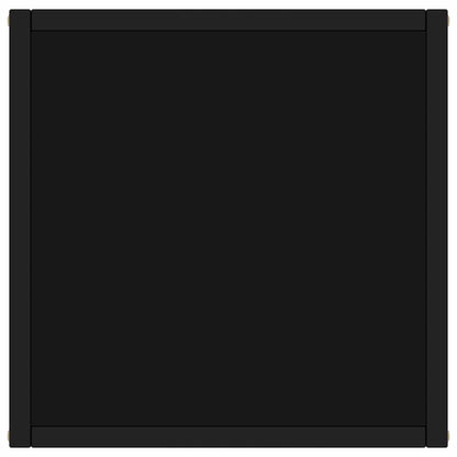 322908 vidaXL Coffee Table Black with Black Glass 40x40x50 cm