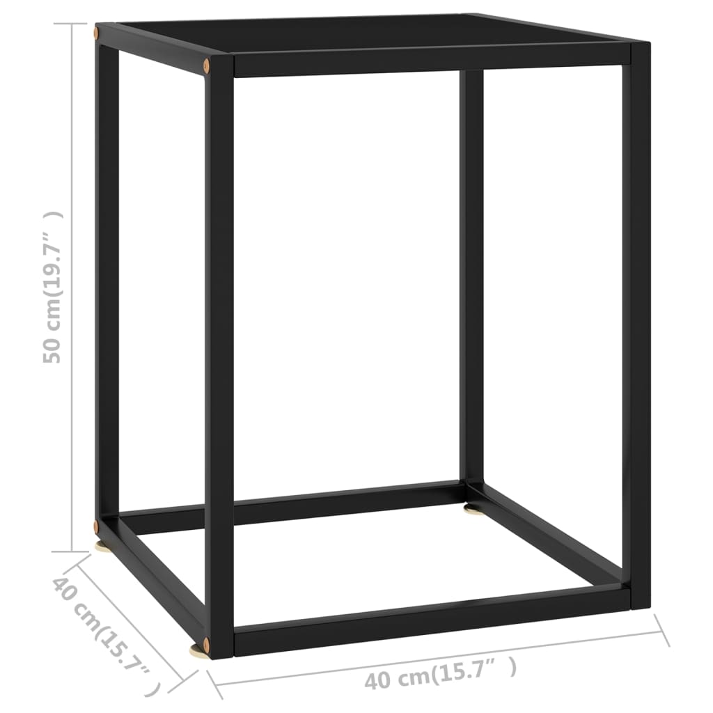 vidaXL Coffee Table | Black | Tempered glass | Small |  Durable  | Coffee Table