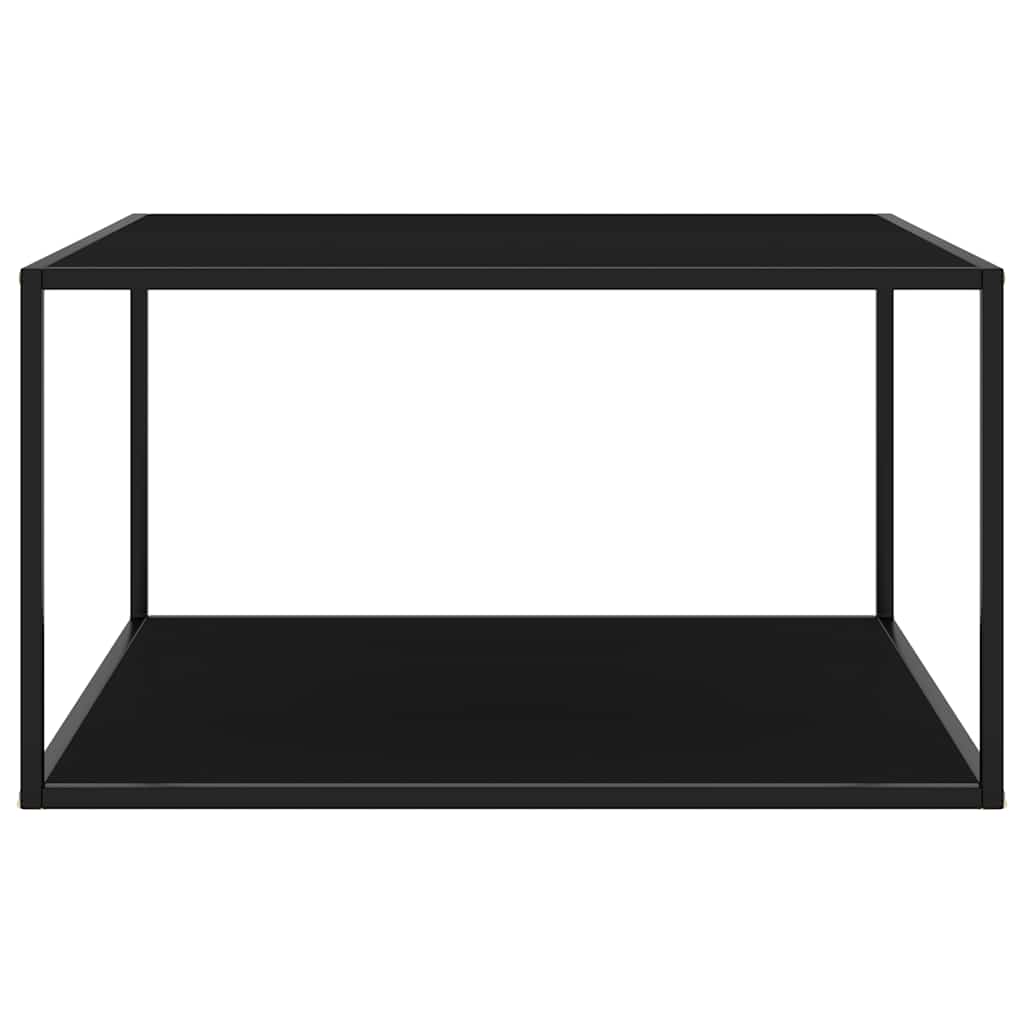 vidaXL Coffee Table | Black | Tempered glass, powder-coated steel | Medium