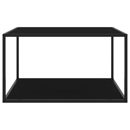 vidaXL Coffee Table | Black | Tempered glass, powder-coated steel | Medium