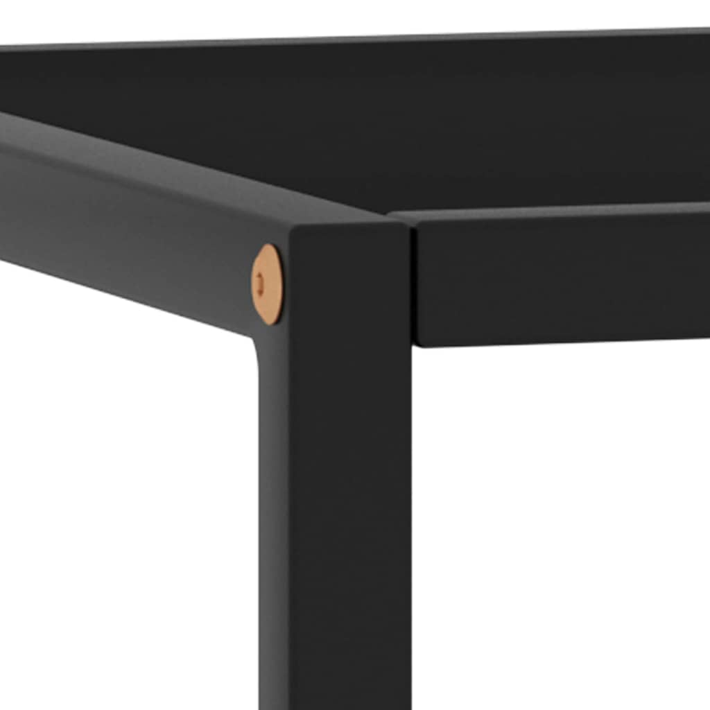 vidaXL Coffee Table | Black | Tempered glass, powder-coated steel | Medium