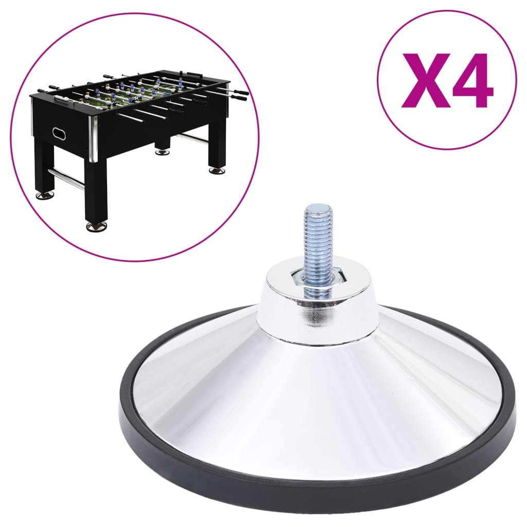 vidaXL Football Table Feet 4 pcs Chrome M10