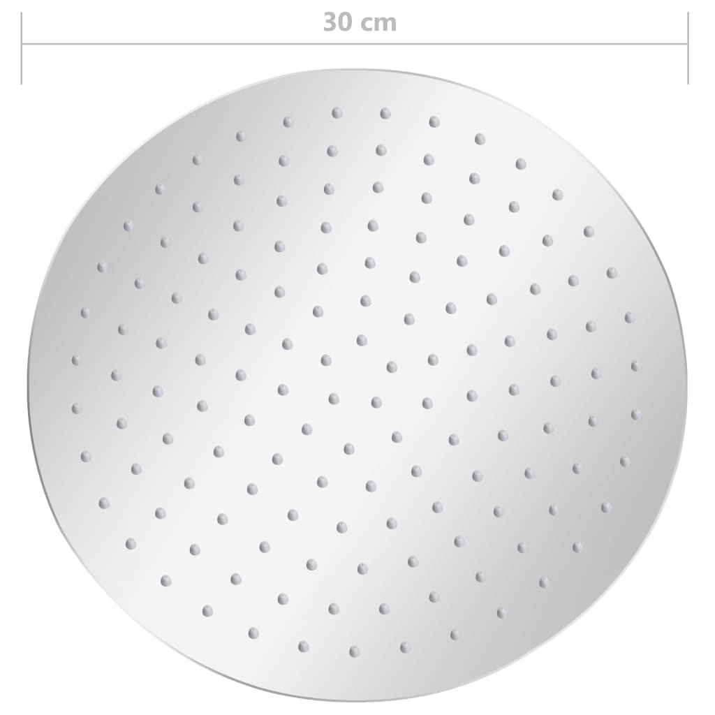 147687 vidaXL Rain Shower Head Stainless Steel 304 30 cm Round
