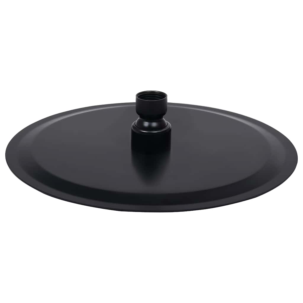 147690 vidaXL Rain Shower Head Stainless Steel 20 cm Round Black