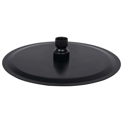 147690 vidaXL Rain Shower Head Stainless Steel 20 cm Round Black