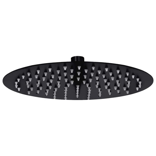 147691 vidaXL Rain Shower Head Stainless Steel 25 cm Round Black