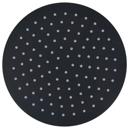 vidaXL Rain Shower Head Stainless Steel 25 cm Round Black