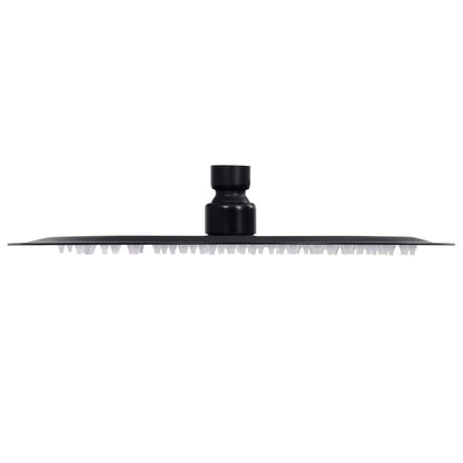 vidaXL Rain Shower Head Stainless Steel 25 cm Round Black