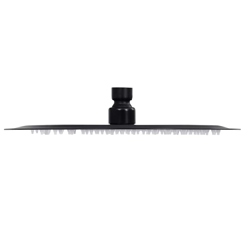 147691 vidaXL Rain Shower Head Stainless Steel 25 cm Round Black