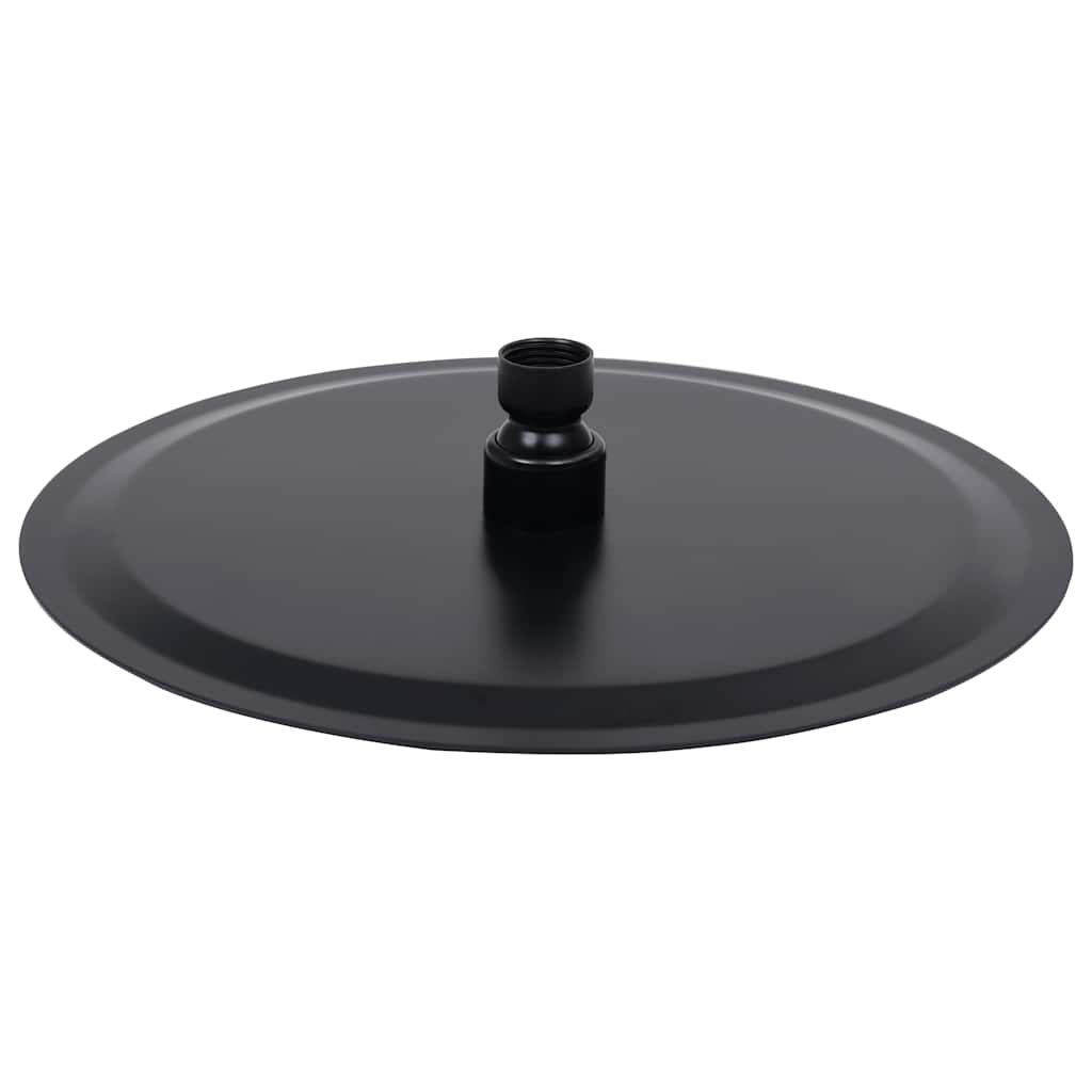 147691 vidaXL Rain Shower Head Stainless Steel 25 cm Round Black