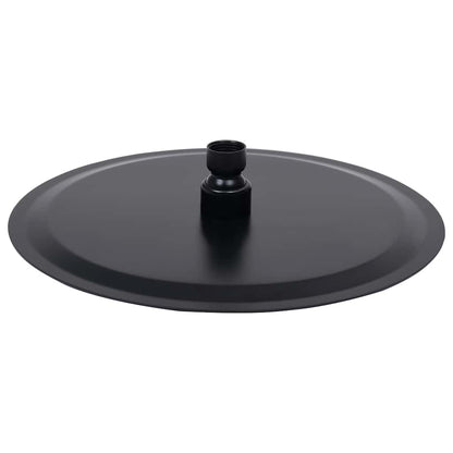 147691 vidaXL Rain Shower Head Stainless Steel 25 cm Round Black
