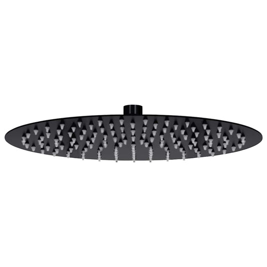 vidaXL Rain Shower Head Stainless Steel 30 cm Round Black