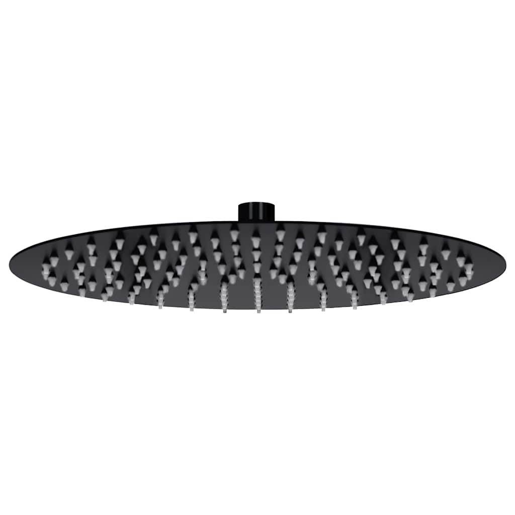 147692 vidaXL Rain Shower Head Stainless Steel 30 cm Round Black