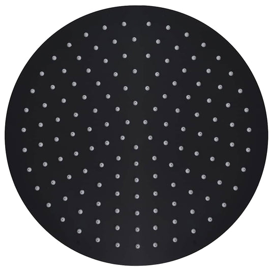 vidaXL Rain Shower Head Stainless Steel 30 cm Round Black